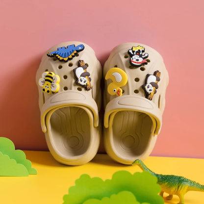 New Solid Color Summer Breathable Garden Shoes Baby Sandals Cute Decoration Boys Girls Lightweight Anti-slip Casual Shoes