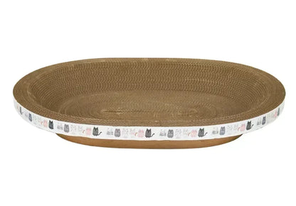 Cat Bed & Scratching Post 2-in-1 - Wear-Resistant Round Nest, Ripple Design for Sleeping/Claw Grinding, Multi-Functional