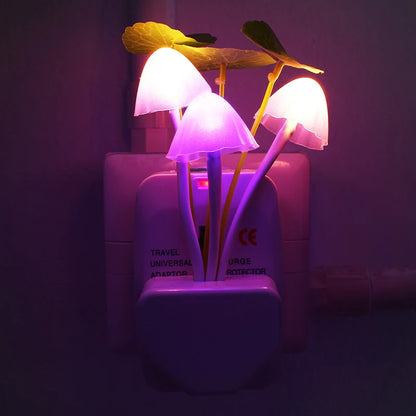 European Plug Sensor LED Beautiful Light Sensor Romantic abajur infantil Mushroom Night Light Dreambed Illumination