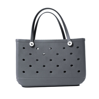 Beach Bag Tote Silicone Basket Waterproof Travel Jelly Handbag Women Picnic Basket Multi-Purpose Croc Handbag Shopping Bags
