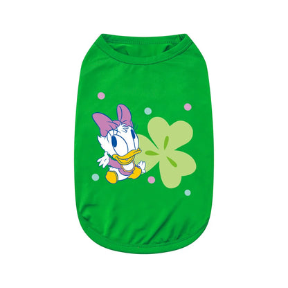 Printed pet T-shirt, made of fiber material for indoor and outdoor leisure, entertainment, sun protection, cat and dog clothing