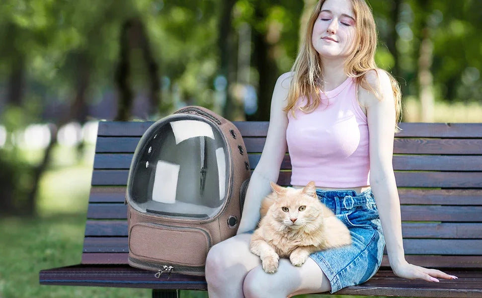 Transparent Pet Carrier Backpack Outdoor Travel Essential for Cats Small Dogs Breathable Design Comfortable Premium Pet Supplies
