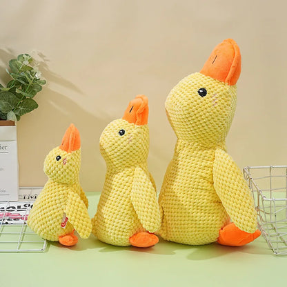 Plush Companion Sleeping Duck Dog Toys for Small Large Dogs Bite Resistant Teeth Grinding Sound Relief Duck Sound Toy