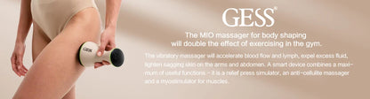 GESS Microcurrent Cellulite Massager, Heating Vibration Handheld Lymphatic Drainage Massager, Electric Meridian Massage Brush