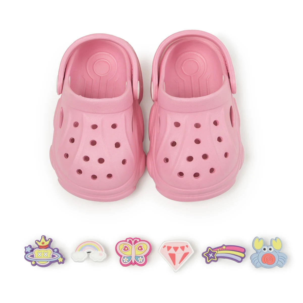New Solid Color Summer Breathable Garden Shoes Baby Sandals Cute Decoration Boys Girls Lightweight Anti-slip Casual Shoes
