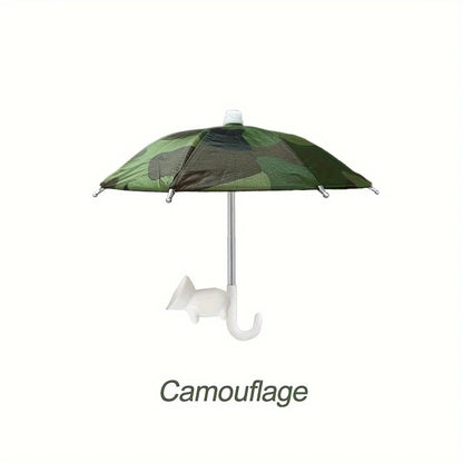 Smartphone Mini Umbrella, Universal Pig Suction Cup Bracket, Outdoor Anti-glare Sunshade, Polyester Material, Anti-reflection.