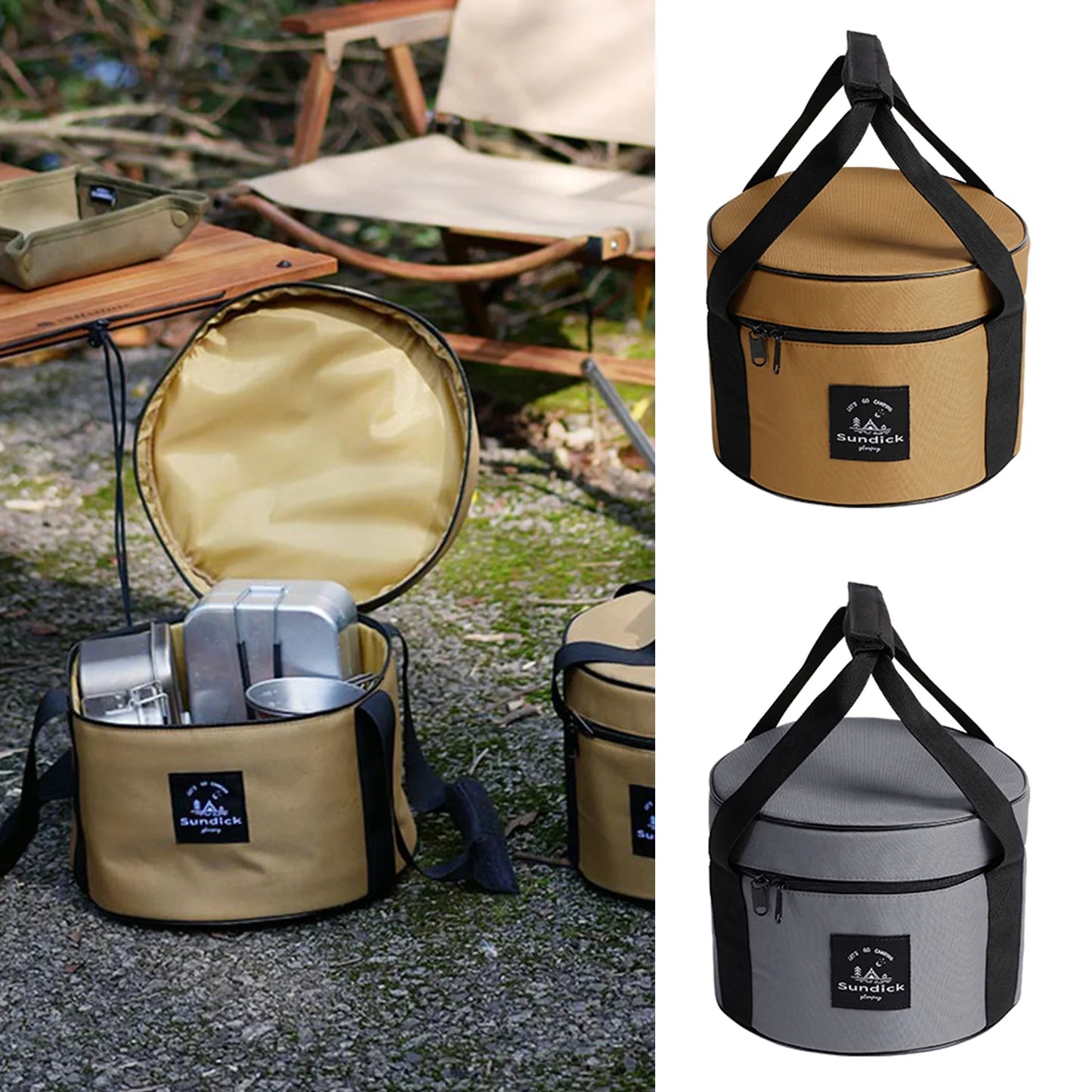 9/14L Dinnerware Organizers Oxford Cloth Pot Storage Bucket Bags Waterproof Camp Bowl Cups Container Cases Bearing 7kg Daily Use