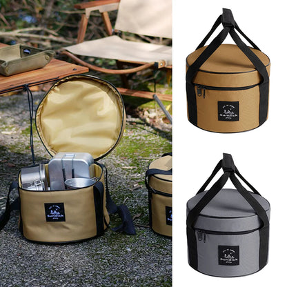 9/14L Dinnerware Organizers Oxford Cloth Pot Storage Bucket Bags Waterproof Camp Bowl Cups Container Cases Bearing 7kg Daily Use