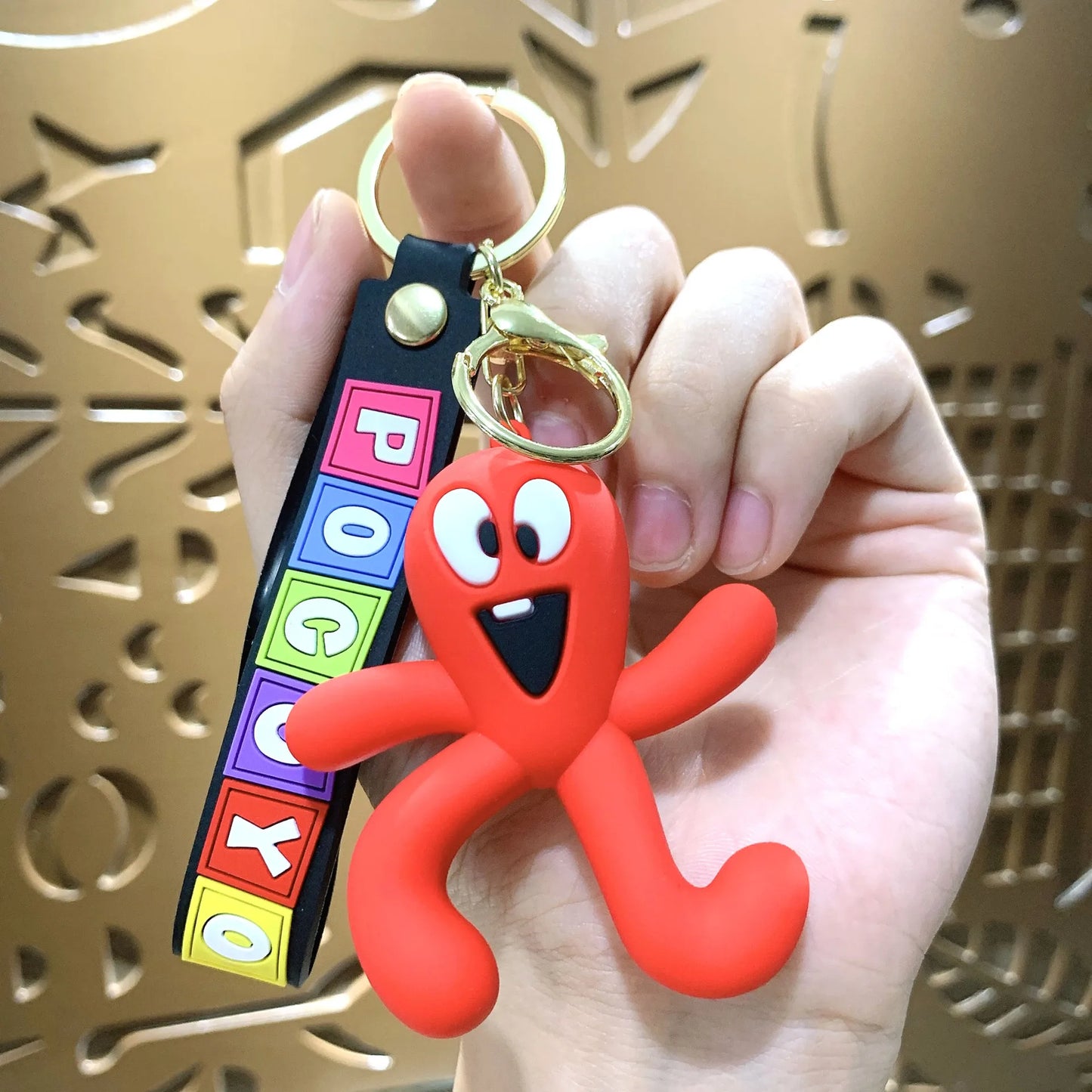 Funny Animal Key Chain Three Dimensional Doll Bag Pendant Car Key Chain Doll Machine