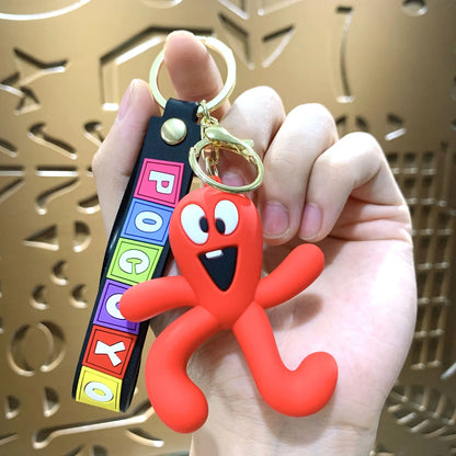 Funny Animal Key Chain Three Dimensional Doll Bag Pendant Car Key Chain Doll Machine