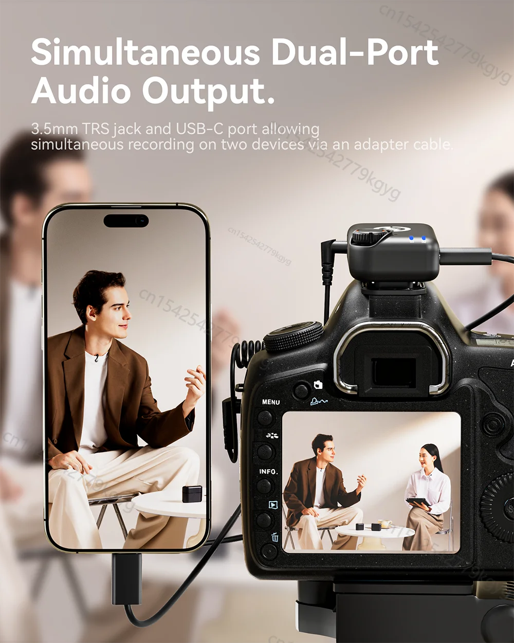 Hollyland Lark M2S Wireless Microphone for iPhone Camera Android PC Noise Cancellation Microphone for Photography Vlog Interview