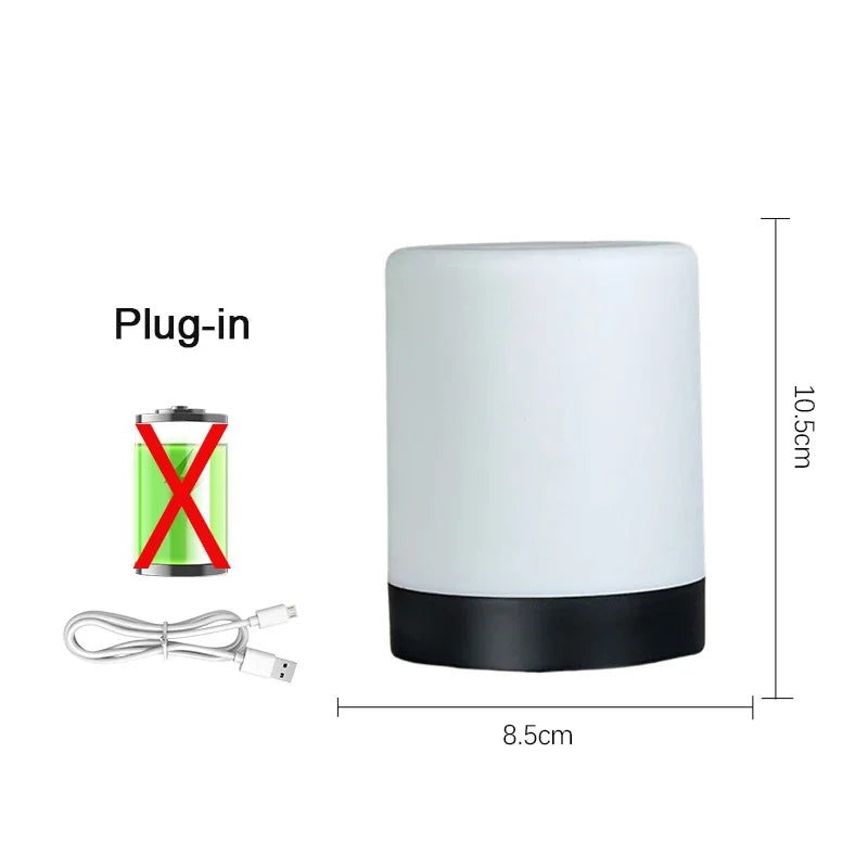 LED Night Light Touch Stepless Dimmable LED Table Lamp USB Portable Bedside Lamp for Bedroom Decor Sleeping Night Light Kid Gift