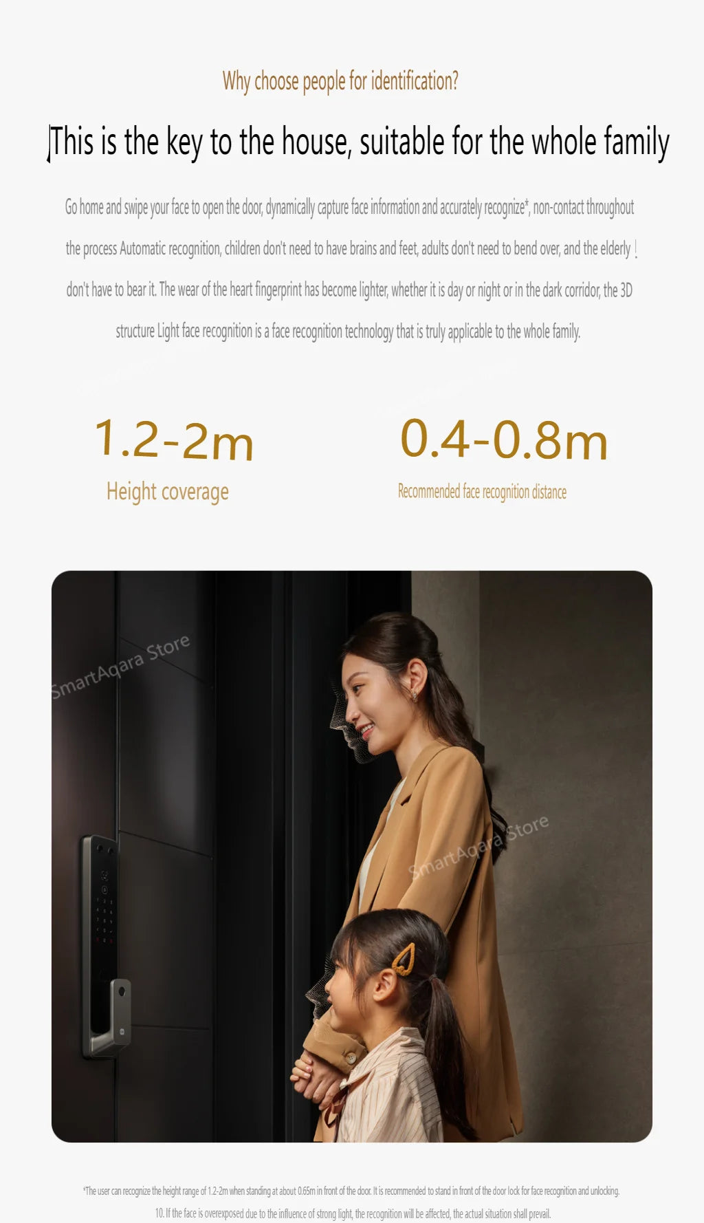 2025 Xiaomi Automatic Smart Door Lock G500 3D Face Recognition with Cat Eye Fingerprint Bluetooth Password Unlock Mi Home APP