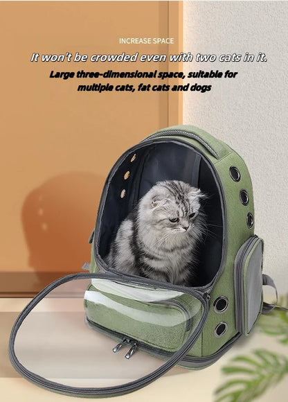 Transparent Pet Carrier Backpack Outdoor Travel Essential for Cats Small Dogs Breathable Design Comfortable Premium Pet Supplies