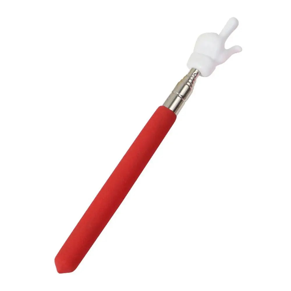 1PC Stainless Steel Teaching Tools Finger Design Whiteboard Pointer Teaching Stick Finger Reading Sticks Handheld Presenter