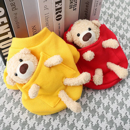 New Autumn and Winter Dog Jersey Sweater Spring Cat Cute Bear Pet Dog Clothes for Small Dogs Chihuahua Teddy Yorkies