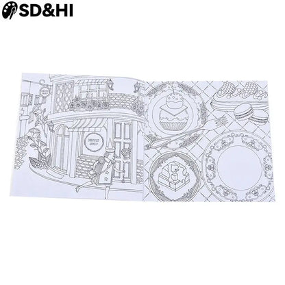 Coloring Book For Children Adult Relieve Stress Kill Time Painting Art Book Anti-Stress Magic Forest Fantasy Dream Wonderland