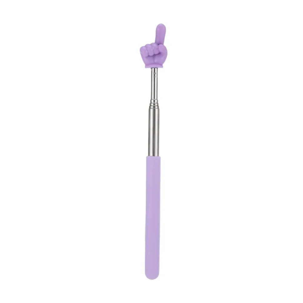 1PC Stainless Steel Teaching Tools Finger Design Whiteboard Pointer Teaching Stick Finger Reading Sticks Handheld Presenter