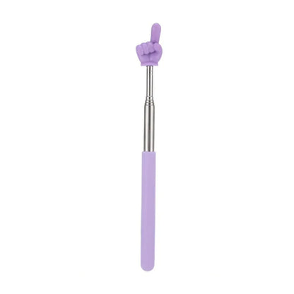 1PC Stainless Steel Teaching Tools Finger Design Whiteboard Pointer Teaching Stick Finger Reading Sticks Handheld Presenter