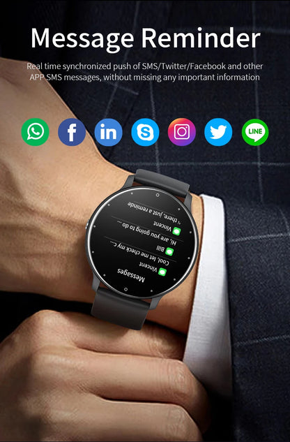 LIGE 2025 Smart watch Ladies Full touch Screen Sports Fitness watch IP67 waterproof Bluetooth For Android iOS Smart watch Female