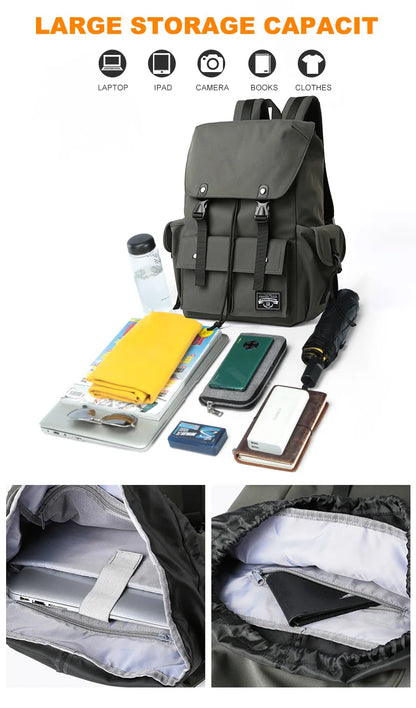 Fashion Waterproof Large Capacity Drawstring Backpack for Men Oxford Durable Travel College Student Laptop School Bag Bookbag