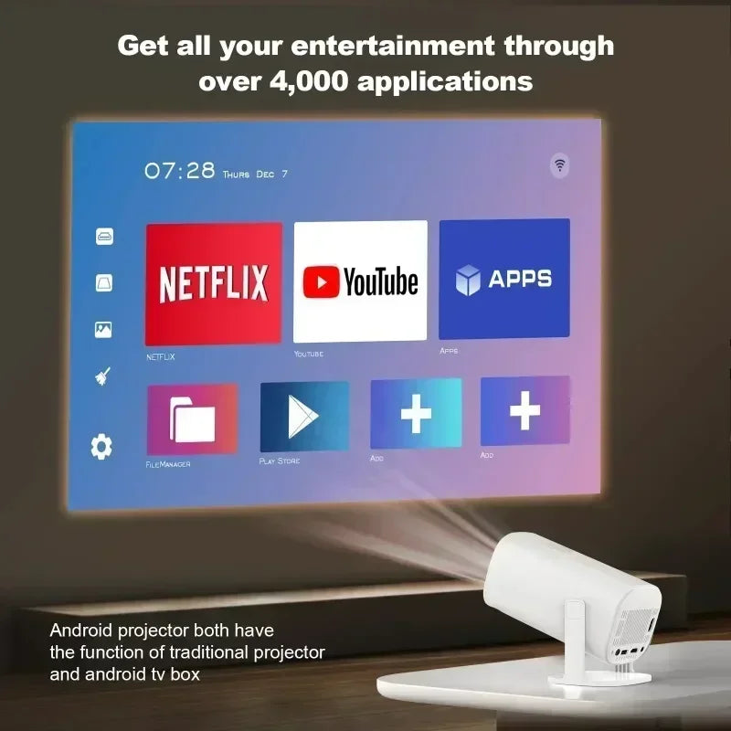 P30 Projector | Android 11 OS | 4K HDR | 1080P Resolution | 2.4G/5G WiFi | BT 5.0 | Outdoor Movie Night