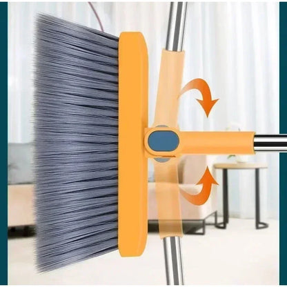 Household Broom Dustpan Combo Set Soft Bristle Broom Strips Nonstick Hair Folding Storage Not Taking Up Space