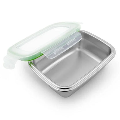 304 Stainless Steel Fresh-keeping Box Sealed Leak Proof Lunch Box Fruit Box with Lid Dumpling Container Refrigerated Storage Box