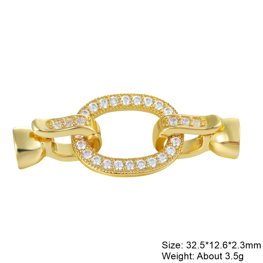 Juya 18K Real Gold Plated Accessories DIY Needlework Beads Pearls Jewelry Making Fastener Closures Lobster Lock Clasps Supplies