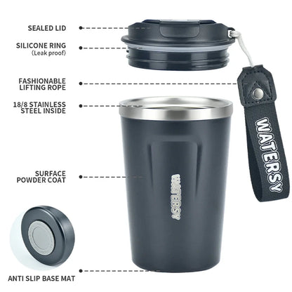 380ML Coffee Cup Stainless Steel Thermal Mug Double Wall Vacuum Insulated Water Bottle Office Home Portable Travel Car Mug
