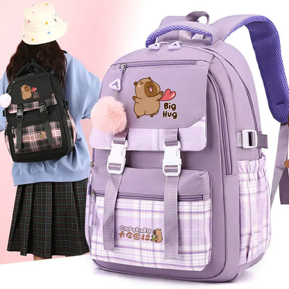 Fashion Backpack Lovely Capybara School Backpack for Girls Boys Book Bag Shoulder Backpacks Mochila Infantil Best Gift