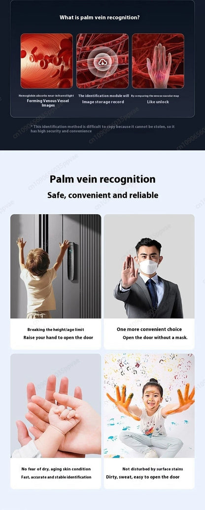 3D Face Recognition Anti-pry And Anti-crack Smart Door Lock Fully Automatic Password Fingerprint Lock Intercom Smart Door Lock