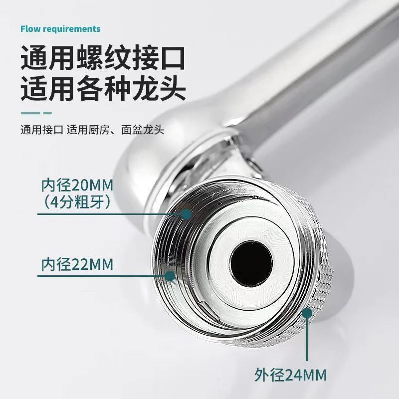Multifunction 1080° Rotation Faucet Sprayer Head 24mm Adaptor Faucet Extender Aerator Splash Bubbler Nozzle Kitchen Tap Tools