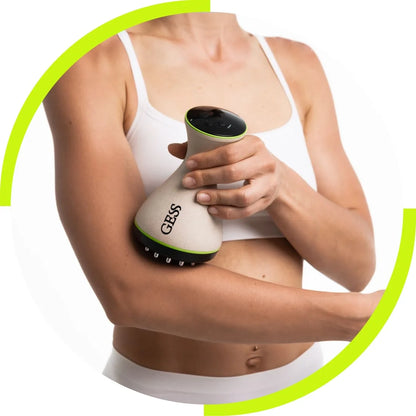 GESS Microcurrent Cellulite Massager, Heating Vibration Handheld Lymphatic Drainage Massager, Electric Meridian Massage Brush