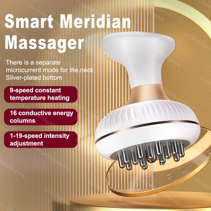 Electric Meridian Brush Gua Sha Body Massager EMS Microcurrent Hot Compress Scraping Lymphatic Drainage Machine Fat Burner