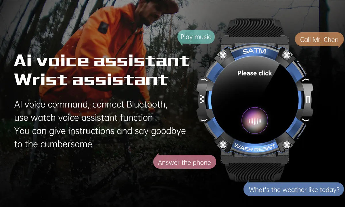 PG666 Outdoor Rugged Smart Watch Men IP68 Waterproof Bluetooth Call Smartwatch Multiple Sports Modes Blood Pressure Oxygen Watch