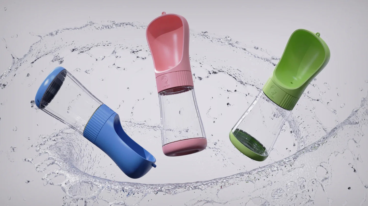 Pet water bottle, dog kettle, outdoor water supply, portable water and food bottle, outdoor water cup, water dispenser