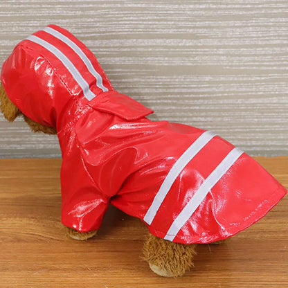 Dog Raincoat Reflective Pet Puppy Clothes Small Dog Rain Jacket Waterproof Yorkie Poodle Bichon Pomeranian Schnauzer Corgi Coat