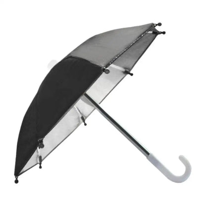 Fist Shape Motorcycle Umbrella - Suction Cup Phone Mount & Silver Coating UV Protection, Windproof Mini Foldable Rain Sun Shade