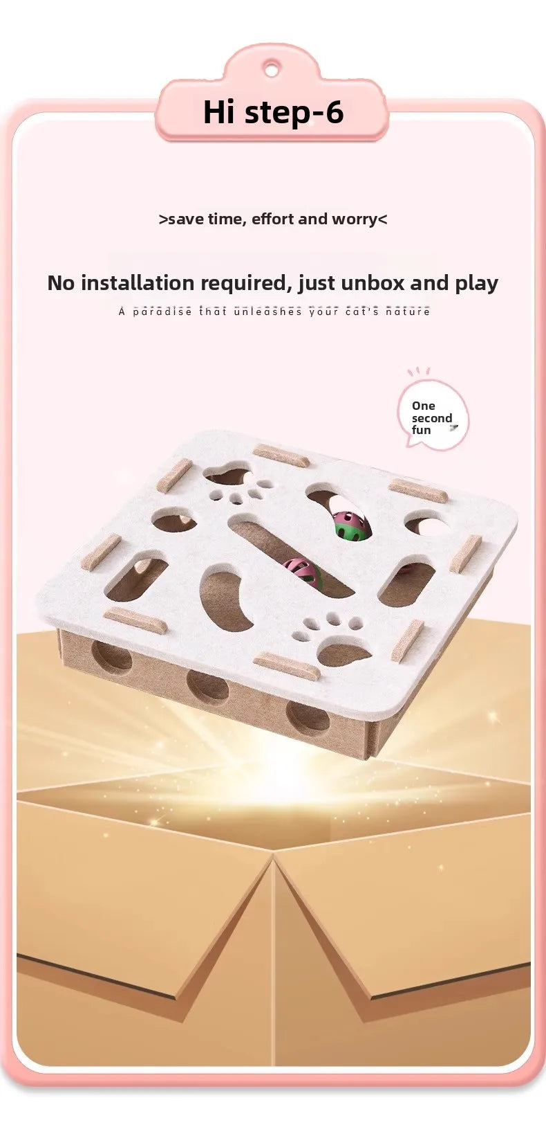 Pet Cat Toys Felt Puzzle Box Interactive Exercise Hunting Game For Indoor Cats Sports Accessories Entertainment