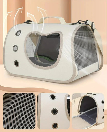 Premium Portable Foldable Breathable Pet Carrier Bag Lightweight for Small Dogs Cats Outdoor Cat Kitten Shoulder Carrying Bag