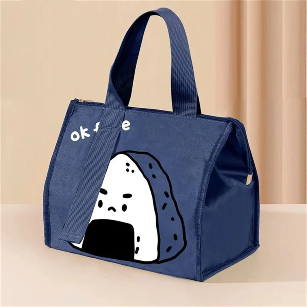 Portable Lunch Bag For Women Thermal Insulated Lunch Box Tote Cooler Handbag Waterproof Bento Pouch Office Food Bags