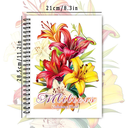 Spiral Coloring book -30 Sheets adult coloring book, 11.3 x 8.3 inches, 100g thick paper, drawing book, homecoming holiday gift