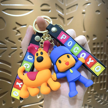 Funny Animal Key Chain Three Dimensional Doll Bag Pendant Car Key Chain Doll Machine