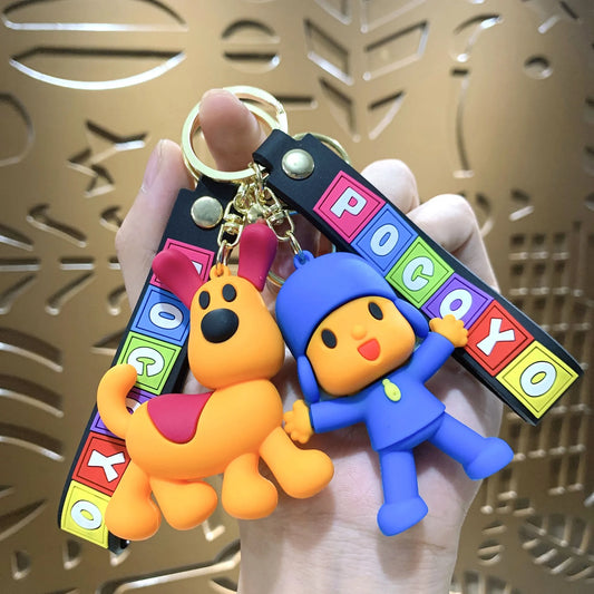 Funny Animal Key Chain Three Dimensional Doll Bag Pendant Car Key Chain Doll Machine