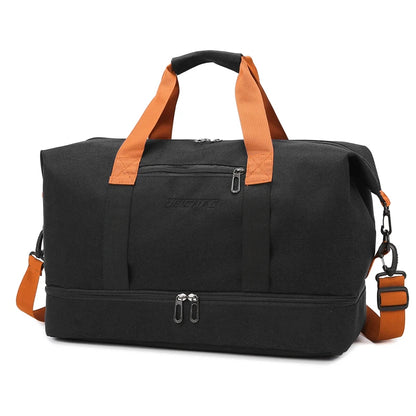 Casual outdoor travel handbag,women's fitness yoga bag,weekend overnight bag, large capacity dry and wet separation travel bag.