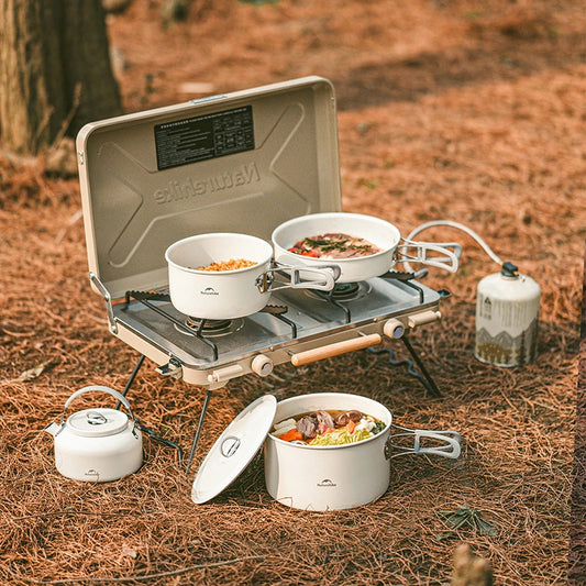 Naturehike Ceramic Non Stick Pot Outdoor Camping Portable Kitchenware BBQ Picnic Kettle Frying Pan Cookware Barbecue Tablewar