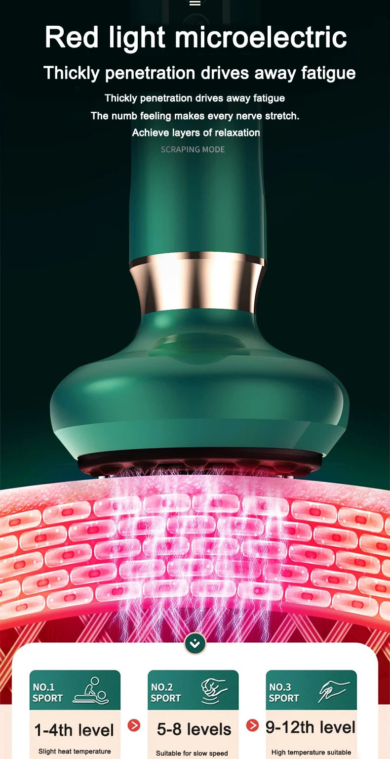 Smart vacuum cupping device electric breathing heating wireless negative pressure suction device meridian dredging massage devic