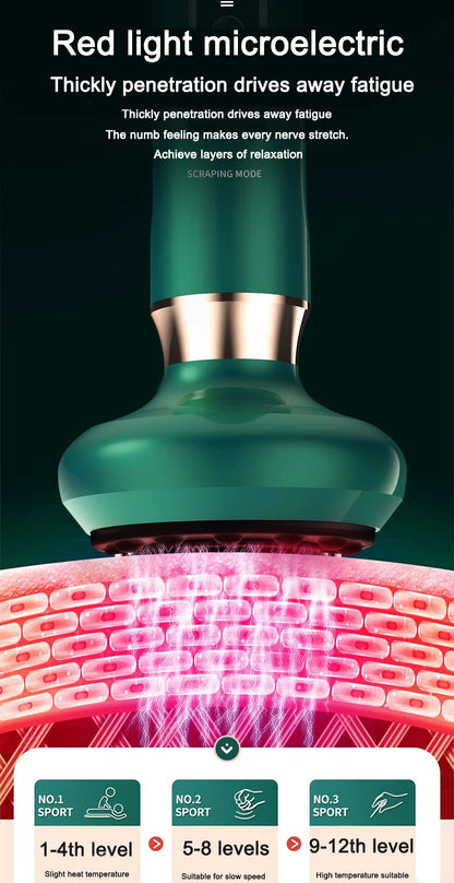 Smart vacuum cupping device electric breathing heating wireless negative pressure suction device meridian dredging massage devic
