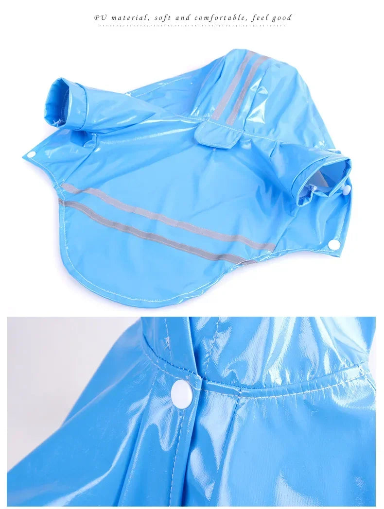 Waterproof Puppy Dog Raincoats with Hood for Small Dogs Pet Raincoat with Reflective and Leash Hole Winter Outdoor Dog Outfits